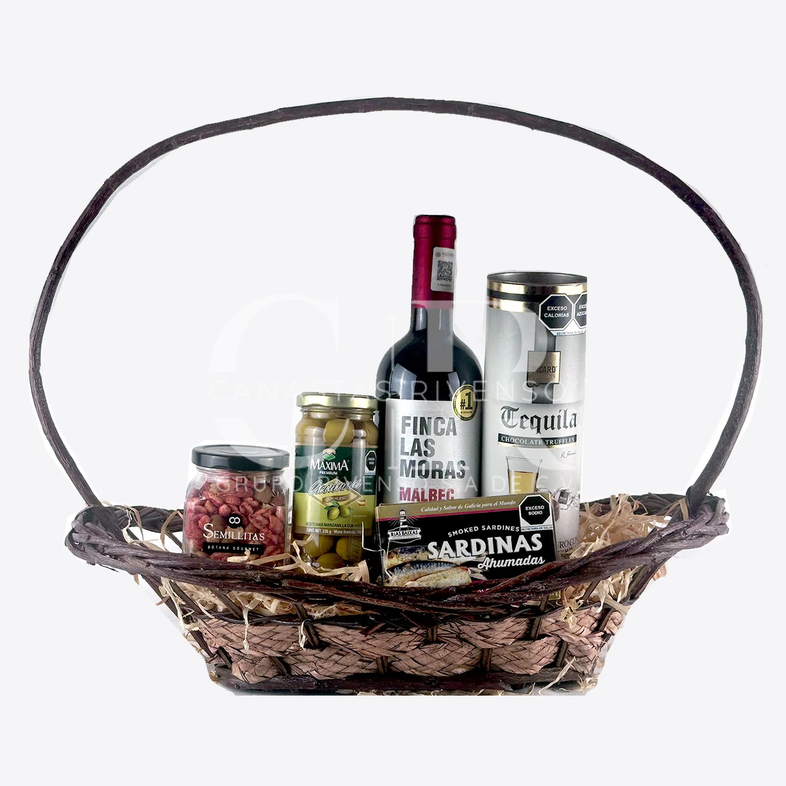 Canastas Navideñas Vino de Regalo - Regala Canastas - Canastas Rivenso - Arcones Rivenso